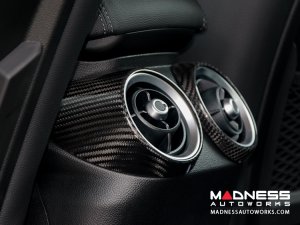 Alfa Romeo Giulia Interior Air Vent Trim Kit - Carbon Fiber - Front + Rear - set of 4 - Blue Candy Alfa Romeo Giulia Interior Air Vent Trim Kit - Carbon Fiber - Front + Rear - set of 4 - Blue Candy